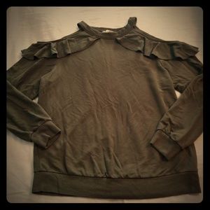 *SALE!!!* EXPRESS Cold Shoulder Top in Olive